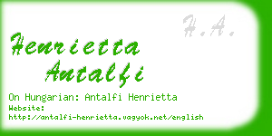 henrietta antalfi business card